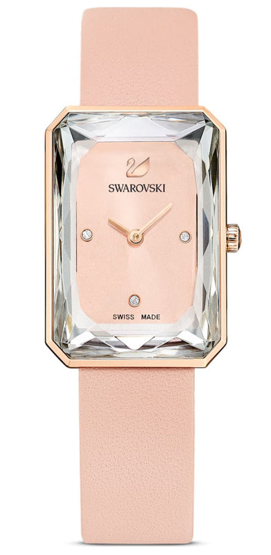 Swarovski Uptown Pink Dial Pink Leather Strap Watch for Women - 5547719 Buy Now By Swarovski