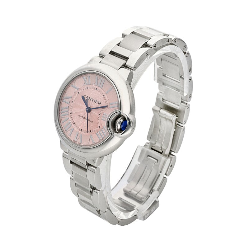 Cartier Ballon Bleu de Cartier Pink Dial Silver Steel Strap Watch for Women - WSBB0046 Buy Now By Cartier
