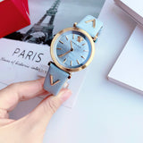 Versace V-Twist Blue Dial Blue Leather Strap Watch for Women - VELS00319 Buy Now By Versace