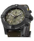 Breitling Avenger Chronograph 45mm Green Dial Green Nylon Strap Watch for Men - V13317101L1X1 Buy Now By Breitling
