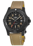 Breitling Avenger Automatic GMT 45 Black Dial Brown Nylon Strap Watch for Men - V32395101B1X1 Buy Now By Breitling