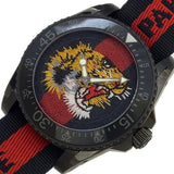 Gucci Dive Tiger Blue and Red Dial Blue Red Blue Nylon Strap Watch For Men - YA136215 Buy Now By Gucci