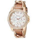 Fossil Riley White Dial Sand Leather Strap Watch for Women - ES3466 Buy Now By Fossil