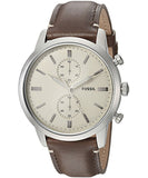 Fossil Townsman Chronograph White Dial Brown Leather Strap Watch for Men - FS5350 Buy Now By Fossil