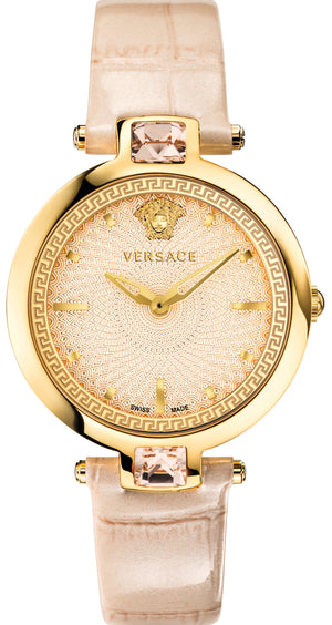 Versace Olympo Quartz White Dial Beige Leather Strap Watch for Women - VAN050016 Buy Now By Versace