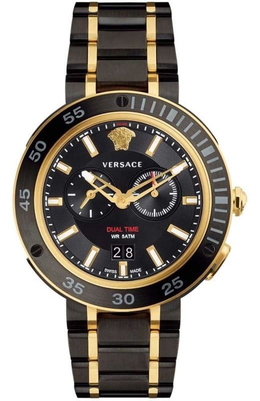 Versace V Extreme Pro Two Tone Dial Stainless Steel Strap Watch for Men - VCN040017 Buy Now By Versace