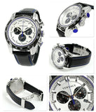 Versace V-Ray Quartz Silver Dial Black Leather Strap Watch for Men - VDB010014 Buy Now By Versace