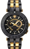 Versace V-Race Analog Quartz Black Dial Two Tone Steel Strap Watch For Men - VEBV00619 Buy Now By Versace