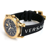 Versace Sports Tech Chronograph Black Dial Black Rubber Strap Watch for Men - VELT00119 Buy Now By Versace