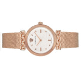 Versace Meander White Dial Rose Gold Mesh Bracelet Watch for Women - VELW00620 Buy Now By Versace