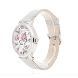 Guess Sparkle Butterfly White Dial Silver Leather Strap Watch For Women - GW0008L1 Buy Now By Guess
