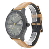 Armani Exchange Hampton Chronograph Green Dial Brown Leather Strap Watch For Men - AX2412 Buy Now By Armani Exchange