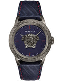 Versace Palazzo Empire Blue Dial Blue Leather Strap Watch for Men - VERD00118 Buy Now By Versace