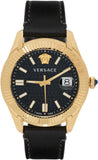 Versace Greca Time Quartz Black Dial Brown Leather Strap Watch For Men - VE3K00222 Buy Now By Versace