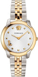 Versace Audrey Quartz White Dial Two Tone Steel Strap Watch for Women - VELR00519 Buy Now By Versace