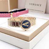 Versace V Virtus Quartz Black Dial Gold Steel Strap Watch For Women - VET300121 Buy Now By Versace