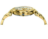 Versace V Racer Chronograph White Dial Gold Steel Strap Watch for Men - VBR060017 Buy Now By Versace