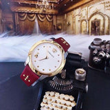 Versace Audrey Quartz Silver Dial Red Leather Strap Watch for Women - VELR00219 Buy Now By Versace