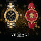 Versace Virtus White Dial Red Leather Strap Watch for Women - VEHC00219 Buy Now By Versace