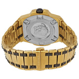 Versace Chain Reaction Quartz Black Dial Two Tone Steel Strap Watch for Men - VEDY00619 Buy Now By Versace