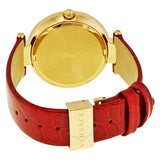 Versace Crystal Gleam White Dial Red Leather Strap Watch For Women - VAN040016 Buy Now By Versace