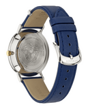 Versace V-Circle Black Dial Blue Leather Strap Watch for Men - VEBQ01419 Buy Now By Versace