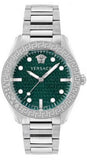 Versace Greca Action Chronograph Quartz Green Dial Silver Steel Strap Watch for Men - VE3J00422 Buy Now By Versace