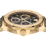 Versace Greca Chronograph Black Dial Brown Leather Strap Watch For Men - VEZ900621 Buy Now By Versace