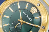 Versace Greca Green Dial Silver Steel Strap Watch for Men - VEVI00420 Buy Now By Versace