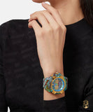 Versace Icon Active Chronograph Blue Dial Green Rubber Strap Watch For Men - VEZ701322 Buy Now By Versace