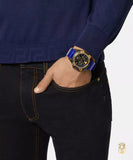 Versace Icon Active Chronograph Black Dial Blue Rubber Strap Watch For Men VEZ700521 Buy Now By Versace