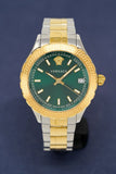 Versace Hellenyium Green Dial Two Tone Steel Strap Watch for Women - V12050015 Buy Now By Versace