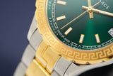 Versace Hellenyium Green Dial Two Tone Steel Strap Watch for Women - V12050015 Buy Now By Versace