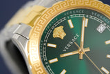 Versace Hellenyium Green Dial Two Tone Steel Strap Watch for Women - V12050015 Buy Now By Versace