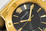 Versace Greca Black Dial Black Leather Strap Watch for Women - VEVH00320 Buy Now By Versace
