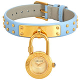 Versace Medusa Lock Icon Quartz White Dial Blue Leather Strap Watch for Women - VEDW00419 Buy Now By Versace