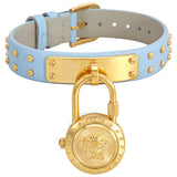 Versace Medusa Lock Icon Quartz White Dial Blue Leather Strap Watch for Women - VEDW00419 Buy Now By Versace