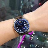 Versace Hellenyium GMT Blue Dial Brown Leather Strap Watch for Men - V11080017 Buy Now By Versace