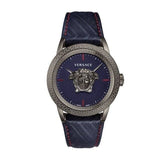 Versace Palazzo Empire Blue Dial Blue Leather Strap Watch for Men - VERD00118 Buy Now By Versace