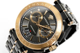 Versace Aion Chronograph Black Dial Grey Steel Strap Watch for Men - VBR050017 Buy Now By Versace
