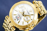 Versace V Racer Chronograph White Dial Gold Steel Strap Watch for Men - VBR060017 Buy Now By Versace