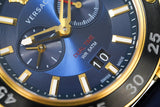 Versace V Extreme Chronograph Blue & Gold Tone Dial Blue Rubber Strap Watch for Men - VCN010017 Buy Now By Versace