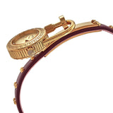 Versace Medusa Lock Icon Gold Dial Red Leather Strap Watch for Women - VEDW00319 Buy Now By Versace
