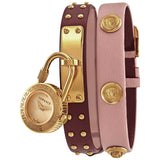 Versace Medusa Lock Icon Gold Dial Red Leather Strap Watch for Women - VEDW00319 Buy Now By Versace