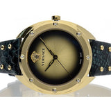 Versace Shadov Gold Dial Green Leather Strap Watch For Women - VEBM01018 Buy Now By Versace