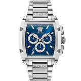 Versace Dominus Chronograph Blue Dial Silver Steel Strap Watch For Men - VE6H00423 Buy Now By Versace