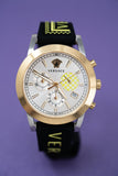 Versace Sports Tech Chronograph Silver Dial Black Rubber Strap Watch for Women - VELT00519 Buy Now By Versace
