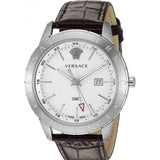 Versace Univers White Dial Brown Leather Strap Watch for Men - VEBK00118 Buy Now By Versace
