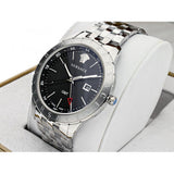 Versace Univers Analog Black Dial Silver Steel Strap Watch for Men - VEBK00418 Buy Now By Versace