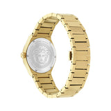 Versace V-Auria Quartz Black Dial Gold Steel Strap Watch for Men - VE0F00525 Buy Now By Versace